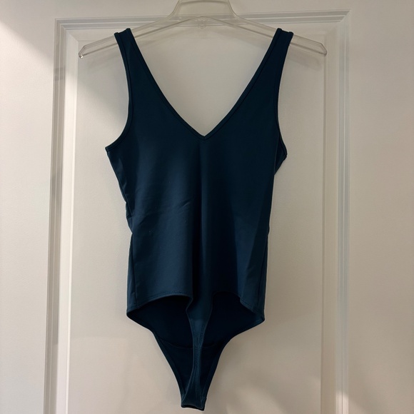 Abercrombie Fitch Soft A&F Collection V Neck Bodysuit Teal Blue - Picture 8 of 8